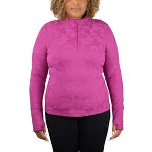 NEW Spyder 1/4 Zip Top | Textured Pink